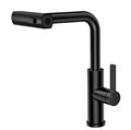 Смеситель для кухни с выдвижной лейкой RUSH Tinos (TI3732-18Black) TI3732-18Black - фото 148345