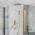 Душевая система для ванны и душа DK встраиваемая термостатическая с изливом матовое золото Bayern.Liszt (DA2515607A04) DA2515607A04