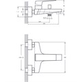 Смеситель для ванны с коротким изливом RUSH Thira (TR3635-44) TR3635-44