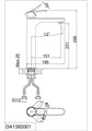 Смеситель для раковины высокий DK Rhein Marx (DA1392001) DA1392001