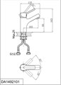 Смеситель для раковины DK Rhein.Dusseldorf (DA1492101) DA1492101