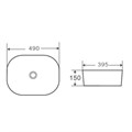 Раковина накладная DK Venice, 490*395*150мм, белый (DT1020116) DT1020116