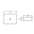Раковина накладная DK Berlin, 470*360*110мм, белый (DT1431216) DT1431216