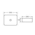Раковина накладная DK Berlin, 500*390*140мм, белый (DT1431316) DT1431316