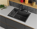 Кухонная мойка D&K нержавеющая сталь графит (DKS604506) DKS604506
