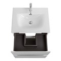 Тумба с раковиной подвесная BelBagno UNO-MINI-600-2C-SO-BO Bianco Opaco, раковина белая BB-8099-3-60 12874