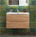 Тумба с раковиной подвесная BelBagno MARINO-CER-N-800-2C-SO-WO-P Rovere Bianco, раковина белая BB-8099-80 13020 - фото 149913