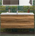 Тумба с раковиной подвесная BelBagno MARINO-CER-N-1200-2C-SO-RR-P Rovere Rustico, раковина белая BB-8099-120 13066