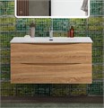Тумба с раковиной подвесная BelBagno MARINO-CER-N-1000-2C-SO-WO-P Rovere Bianco, раковина белая BB-8099-100 13050 - фото 150124