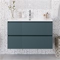 Тумба с раковиной подвесная BelBagno UNO-MINI-900-2C-SO-AO Голубой матовый, раковина белая BB-8099-3-90 12958 - фото 150231