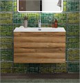 Тумба с раковиной подвесная BelBagno MARINO-CER-N-800-2C-SO-RR-P Rovere Rustico, раковина белая BB-8099-80 13023