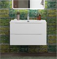 Тумба с раковиной подвесная BelBagno MARINO-CER-N-800-2C-SO-BL-P Bianco Lucido, раковина белая BB-8099-80 13017