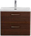 Подвесная тумба с раковиной Belbagno DUE 50 см Noce DUE-500-2C-SO-NOCE-P + BB-8076-3-50 11479 - фото 150764
