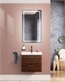 Подвесная тумба с раковиной Belbagno DUE 50 см Noce DUE-500-2C-SO-NOCE-P + BB-8076-3-50 11479