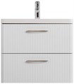 Подвесная тумба с раковиной Belbagno DUE 50 см Белый металлик DUE-500-2C-SO-BM-P + BB-8076-3-50 11481 - фото 150838