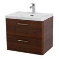 Подвесная тумба с раковиной Belbagno DUE 60 см Noce DUE-600-2C-SO-NOCE-P + BB-8076-3-60 11483