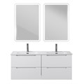 Тумба BelBagno ETNA-1200-4C-SO-2-BL с 2-й раковиной BelBagno BB1200-2-ETL, Bianco Lucido 10894