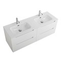 Тумба BelBagno ETNA-1200-4C-SO-2-BL с 2-й раковиной BelBagno BB1200-2-ETL, Bianco Lucido 10894