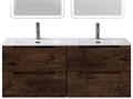Тумба BelBagno ETNA-1200-4C-SO-2-RW с 2-й раковиной BelBagno BB1200-2-ETL, Rovere Moro 10890 - фото 151194