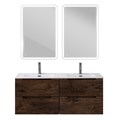 Тумба BelBagno ETNA-1200-4C-SO-2-RW с 2-й раковиной BelBagno BB1200-2-ETL, Rovere Moro 10890