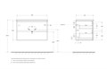 Тумба подвесная под раковину BelBagno ALBANO-800-2C-SO-RR 6410
