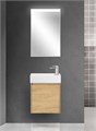 Тумба подвесная левосторонняя с раковиной BelBagno KRAFT MINI-500/260-1A-SO-RNN-L 9409 - фото 152001