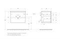 Тумба подвесная с раковиной BelBagno ALBANO-700-2C-SO-PS 9949