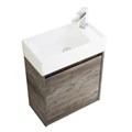 Тумба подвесная левосторонняя с раковиной BelBagno KRAFT MINI-500/260-1A-SO-PP-L 9413