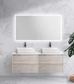 Мебель для ванной комнаты со столешницей BelBagno KRAFT-1400 Rovere Galifax Bianco 9388