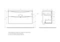 Тумба подвесная с раковиной Belbagno MARINO-H60-1200-2C-SO-RW-P 8291