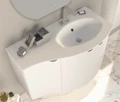 Мебель для ванной комнаты CEZARES RIALTO 104 см правосторонняя Bianco opaco 55170 + 55176 7900