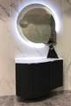 Мебель для ванной комнаты CEZARES RIALTO 104 см левосторонняя Nero grafite 55171 + 55174 7895