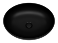 Умывальник накладной MELANA - 50 матовая черная, овальная MLN-320316MB