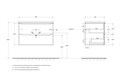Тумба подвесная под раковину BelBagno ETNA-800-2C-SO-RN-P ETNA-800-2C-SO-RN-P