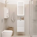 Тумба с раковиной подвесная BelBagno UNO-MINI-400-2C-SO-BO Bianco Opaco, раковина белая BB-8099-3-40 12849