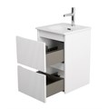 Тумба с раковиной подвесная BelBagno UNO-MINI-400-2C-SO-BO Bianco Opaco, раковина белая BB-8099-3-40 12849