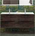 Тумба с раковиной подвесная BelBagno MARINO-CER-N-1200-4C-SO-RNG-P Rovere Nature Grigio, раковина белая BB-8099-120-2 с 2-я чашами 13086 - фото 155474