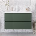 Тумба с раковиной подвесная BelBagno UNO-MINI-900-2C-SO-VO Еловый матовый, раковина белая BB-8099-3-90 12959 - фото 155552