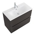 Тумба с раковиной подвесная BelBagno UNO-MINI-800-2C-SO-GSO Темно-Серый матовый, раковина белая BB-8099-3-80 12913