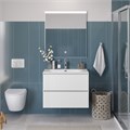 Тумба с раковиной подвесная BelBagno UNO-900-2C-SO-BO Bianco Opaco, раковина белая BB-8099-90 12889