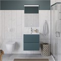 Тумба с раковиной подвесная BelBagno UNO-700-2C-SO-AO Голубой матовый, раковина белая BB-8099-70 12754