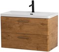 Подвесная тумба с раковиной Belbagno DUE, 80 см Rovere Nature DUE-800-2C-SO-RN-P + BB-8076-3-80 11465 - фото 156022