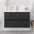 Тумба с раковиной подвесная BelBagno UNO-1000-2C-SO-GSO Темно-Серый матовый, раковина белая BB-8099-100 12778 - фото 156053