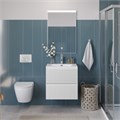 Тумба с раковиной подвесная BelBagno UNO-700-2C-SO-BO Bianco Opaco, раковина белая BB-8099-70 12752
