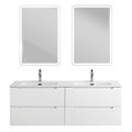 Тумба BelBagno ETNA-1400-4C-SO-2-BL с 2-й раковиной BelBagno BB1400-2-ETL, Bianco Lucido 10897