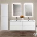 Тумба BelBagno ETNA-1400-4C-SO-2-BL с 2-й раковиной BelBagno BB1400-2-ETL, Bianco Lucido 10897