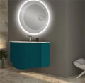 Мебель для ванной комнаты CEZARES RIALTO 136 см одна чаша Blu petrolio  55172 +  55175 +  55178 7901