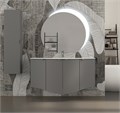 Мебель для ванной комнаты CEZARES RIALTO 136 см одна чаша Grigio nuvola 55219 + 55220 + 55221 7902 - фото 157536