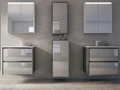 Мебель для ванной CEZARES GLASS Antracite 60 см с раковиной из искусственного камня 5230