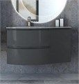 Тумба под раковину CEZARES VAGUE 104 Antacite левосторонняя, 44221 + 44223 4668 - фото 158169